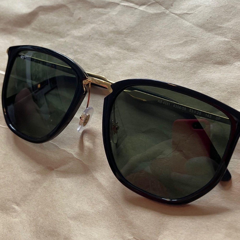 Ray-Ban RB4451 Sunglasses in Black and Polar Green with Gold - Lightly Used